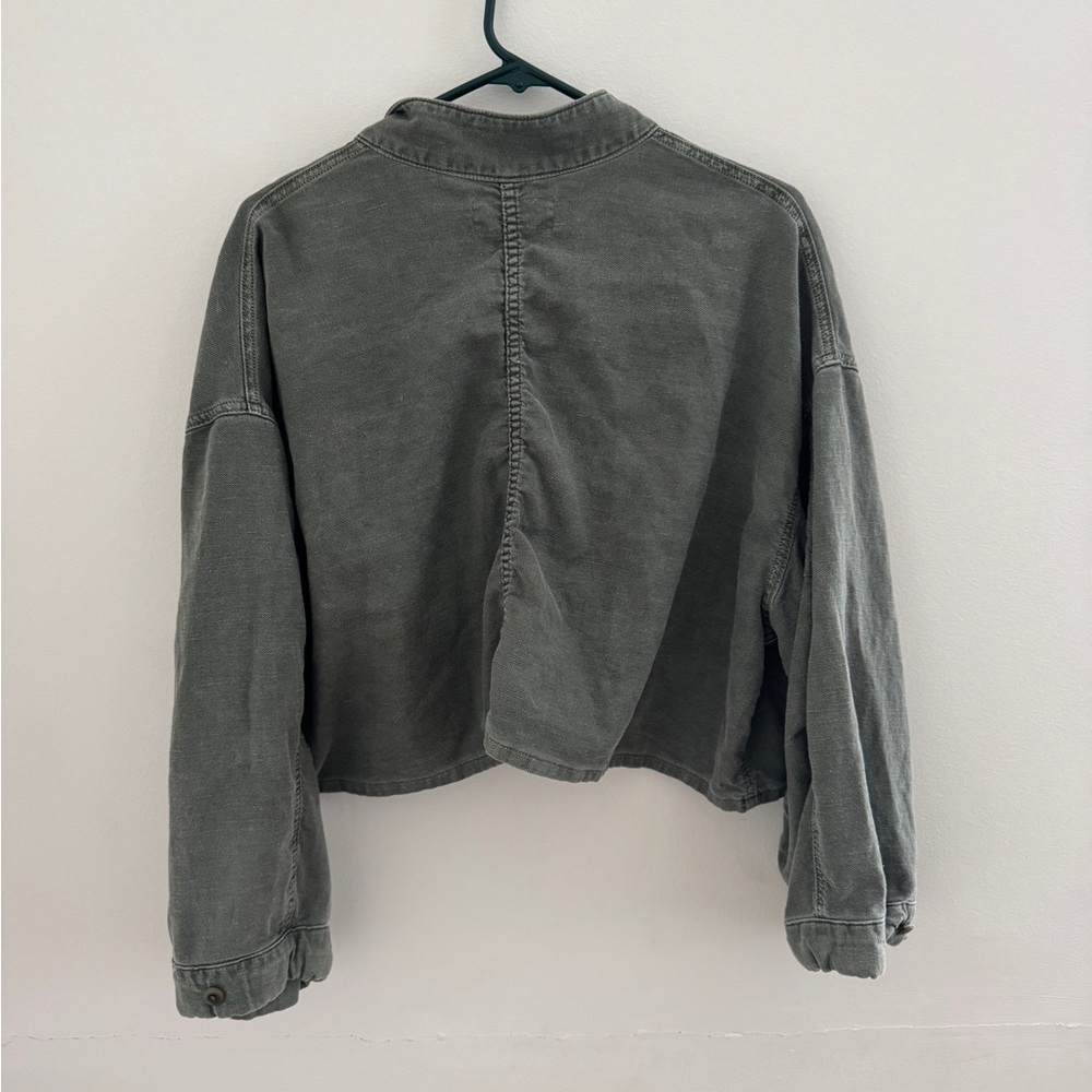 The Great Army Cargo Green Oversized Cropped Jacket Size 1